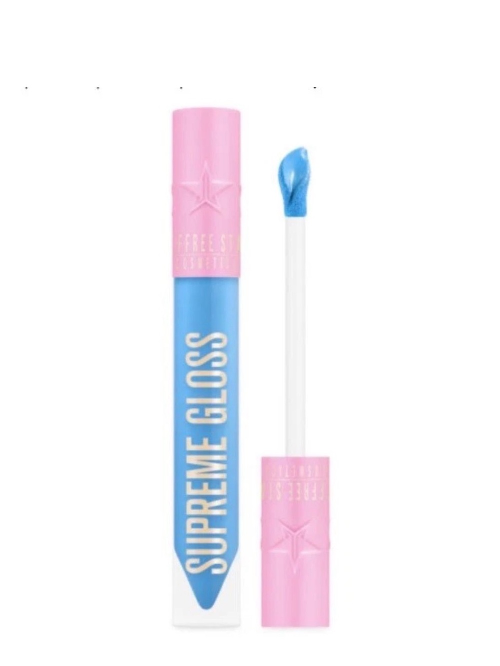 Jeffree Star supreme gloss, blue balls, full pigment lip color